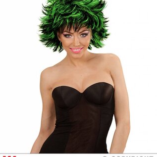 Nieuw2015-2016 Coupe ravage pruik zwart groen voor carnaval