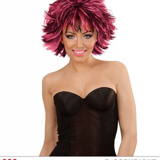 Nieuw2015-2016 Coupe ravage pruik zwart met roze voor spetterende party's