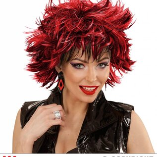 Nieuw2015-2016 Coupe ravage pruik zwart met rood voor spetterende party's