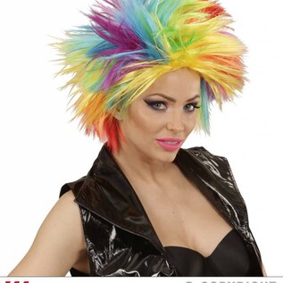 Nieuw2015-2016 Regenboog spike pruikjes voor carnaval