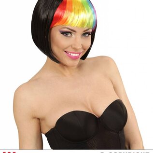 Nieuw2015-2016 Regenboog boblijn pruikjes voor carnaval