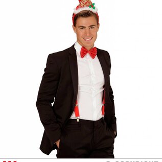 Nieuw2015-2016 Kerstmanhoedje met strikje voor een vrolijke kerst