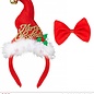 Nieuw2015-2016 Kerstmanmuts met strikje voor een vrolijke kerst