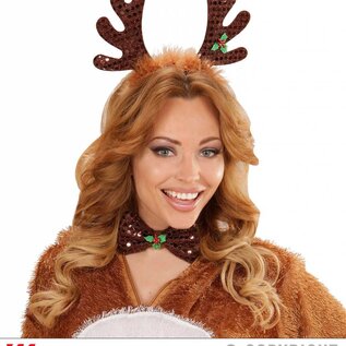 Nieuw2015-2016 Rendier hoorntjes met strikje voor kerstmis