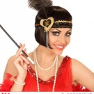 Nieuw2015-2016 Nieuwjaars haarbandje zwart met veertje