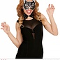 Nieuw2015-2016 Katten maskertje met strikje in zwart met zilver voor party's