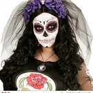 Nieuw2015-2016 Sluier met paarse rozen voor Halloween