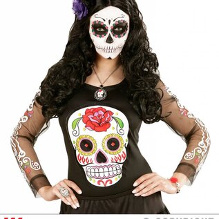 Halloween Halloween haarbandje met zwart paarse rozen voor enge bruiden
