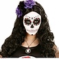 Halloween Halloween haarbandje met zwart paarse rozen voor enge bruiden
