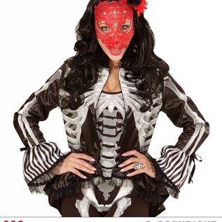 Halloween Halloween haarbandje met zwarte rode rozen voor enge bruiden