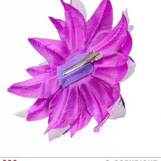 Nieuw2015-2016 Paarse bloemen haarclip met glitters voor in de feestpruik
