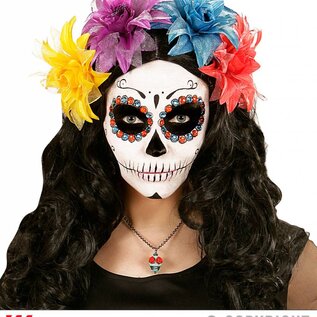 Nieuw2015-2016 Gele bloemen haarclip met glitters voor in de feestpruik