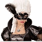 Nieuw2015-2016 Zwart Venetiaans oogmasker met roos en steentje