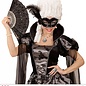 Nieuw2015-2016 Zwart Venetiaans oogmasker met roos en steentje