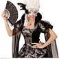 Nieuw2015-2016 Zilveren Venetiaans oogmasker met roos en steentje en veertjes