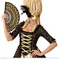 Nieuw2015-2016 Gouden Venetiaans oogmasker met roos en steentje en veertjes