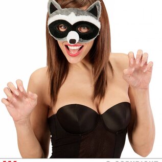 Nieuw2015-2016 Wasbeer masker met oortjes voor carnaval