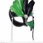 Nieuw2015-2016 Groen zwart Ball masker met steentje en veertjes