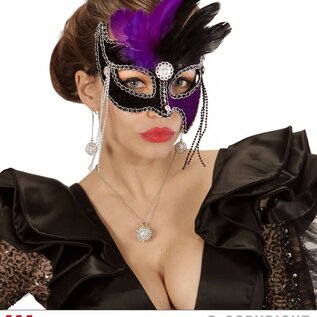 Nieuw2015-2016 Zwart Paars Venetiaans ball masker