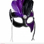 Nieuw2015-2016 Zwart Paars Venetiaans ball masker