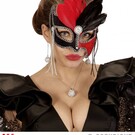 Nieuw2015-2016 Rood zwart Ball masker uit Venetië