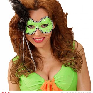 Nieuw2015-2016 Neon gele  Braziliaanse maskers met veren