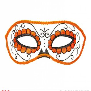 Nieuw2015-2016 Mexicaanse oogmaskers in oranje met glitters