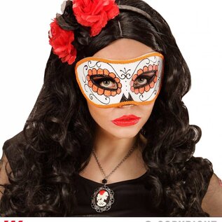 Nieuw2015-2016 Mexicaanse oogmaskers in oranje met glitters