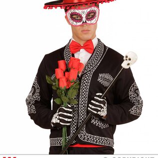 Nieuw2015-2016 Mexicaanse oogmaskers roze met zwart en glitters
