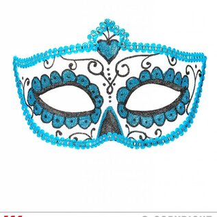 Nieuw2015-2016 Mexicaanse oogmaskers azuur blauw met zwart en glitters