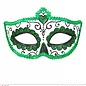 Nieuw2015-2016 Mexicaanse oogmaskers groen met zwart en glitters voor carnaval