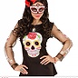 Nieuw2015-2016 Mexicaanse oogmaskers rood met zwart en glitters voor carnaval