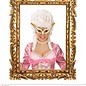 Nieuw2015-2016 Witte oogmaskers met veertjes voor carnaval