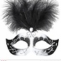 Nieuw2015-2016 Zwarte witte Venetiaanse oogmaskers met veertjes, steentjes en glitters