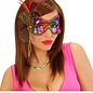 Nieuw2015-2016 Oogmaskers in regenboog kleuren met veertjes
