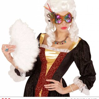 Nieuw2015-2016 Oogmaskers in regenboog kleuren met veertjes