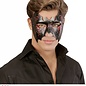 Nieuw2015-2016 Zwart metallic vleermuis masker met bloedende ogen voor vampierpakken
