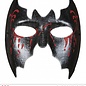 Nieuw2015-2016 Zwart metallic vleermuis masker met bloedende ogen voor vampierpakken