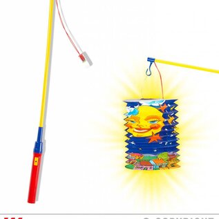 Nieuw2015-2016 Lampion met stokje en lichtje op batterij