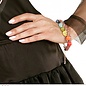 Halloween Armbandje van koord met 7 doodskopjes