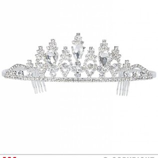 Nieuw2015-2016 Zilveren prinsessen tiara met steentjes