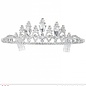 Nieuw2015-2016 Zilveren prinsessen tiara met steentjes