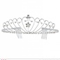 Nieuw2015-2016 Zilveren tiara met strass steentjes