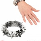 Nieuw2015-2016 Zwart zilveren spikes armbandjes