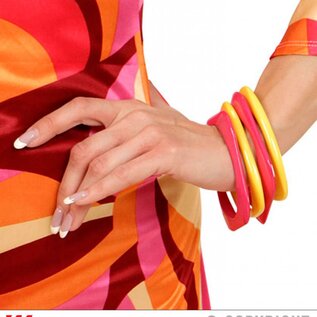 Nieuw2015-2016 Geel met roze disco armbandjes voor party's