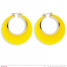 Nieuw2015-2016 Geel met gouden disco oorbellen