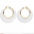 Nieuw2015-2016 Oorbellen wit met goud voor discopakjes