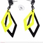 Nieuw2015-2016 Zwart met neon gele hippie oorbellen voor carnaval
