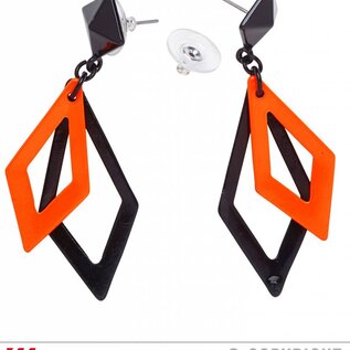 Nieuw2015-2016 Prachtige zwart met neon oranje hippie oorbellen voor carnaval