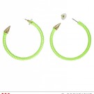 Nieuw2015-2016 Neon groene oorringen